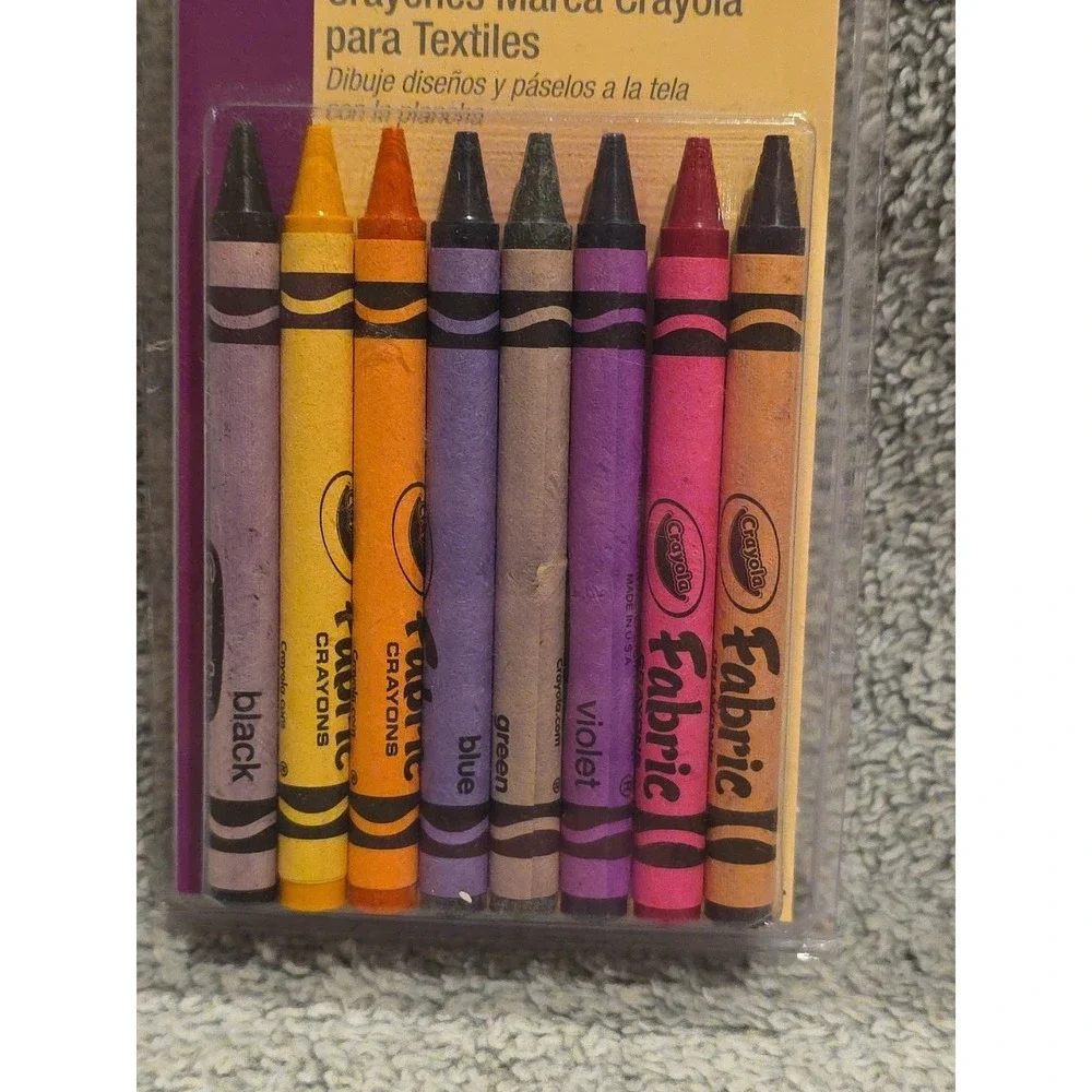 Dritz Crayola Fabric Crayons Vintage 2006 Multi Colors Non Toxic 9 Pack Craft